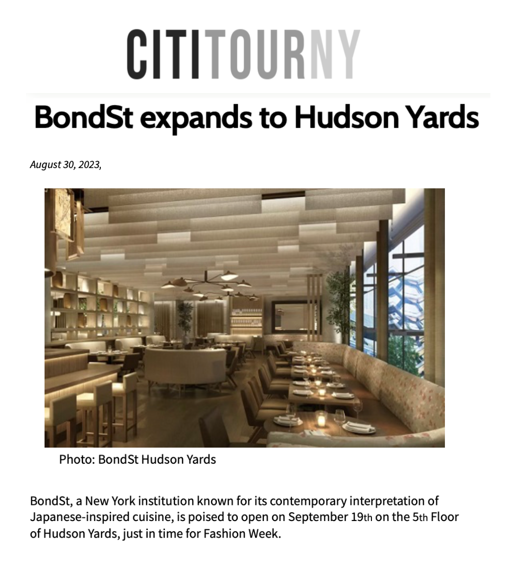 BondSt Much Anticipated Expansion to Hudson Yards
