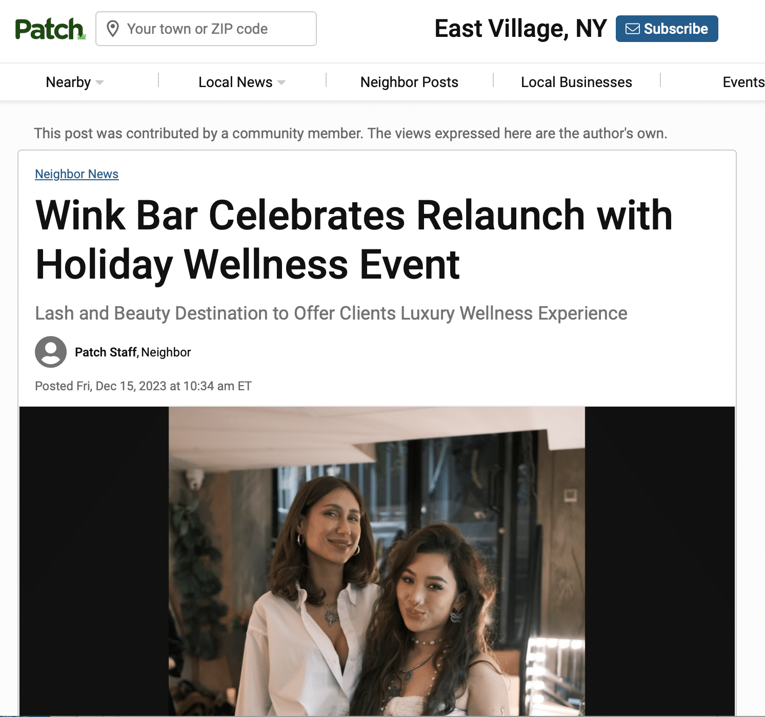 Wink Bar Celebrates Relaunch with Holiday Wellness Event by Casa Innovacion